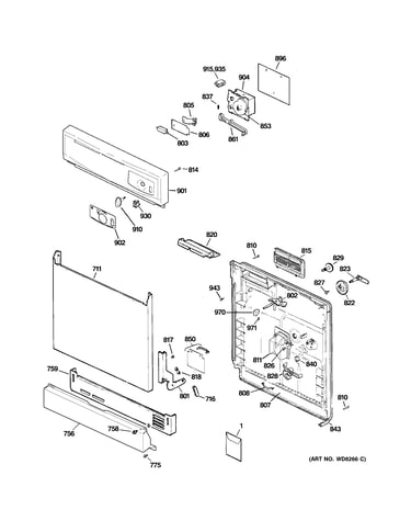Escutcheon & door assembly
