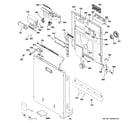 GE PDW9700N00II escutcheon & door assembly diagram