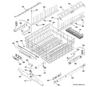GE PDW9700N00II upper rack assembly diagram