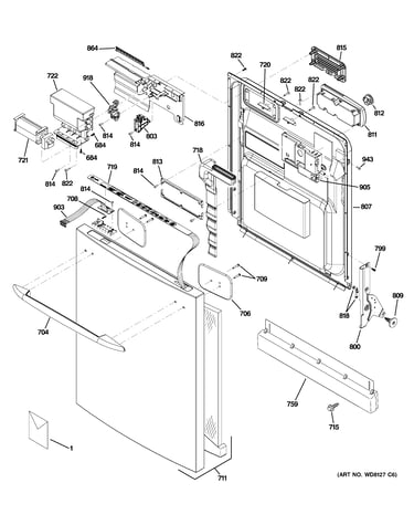 Escutcheon & door assembly