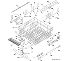 GE PDW9800N00BB upper rack assembly diagram
