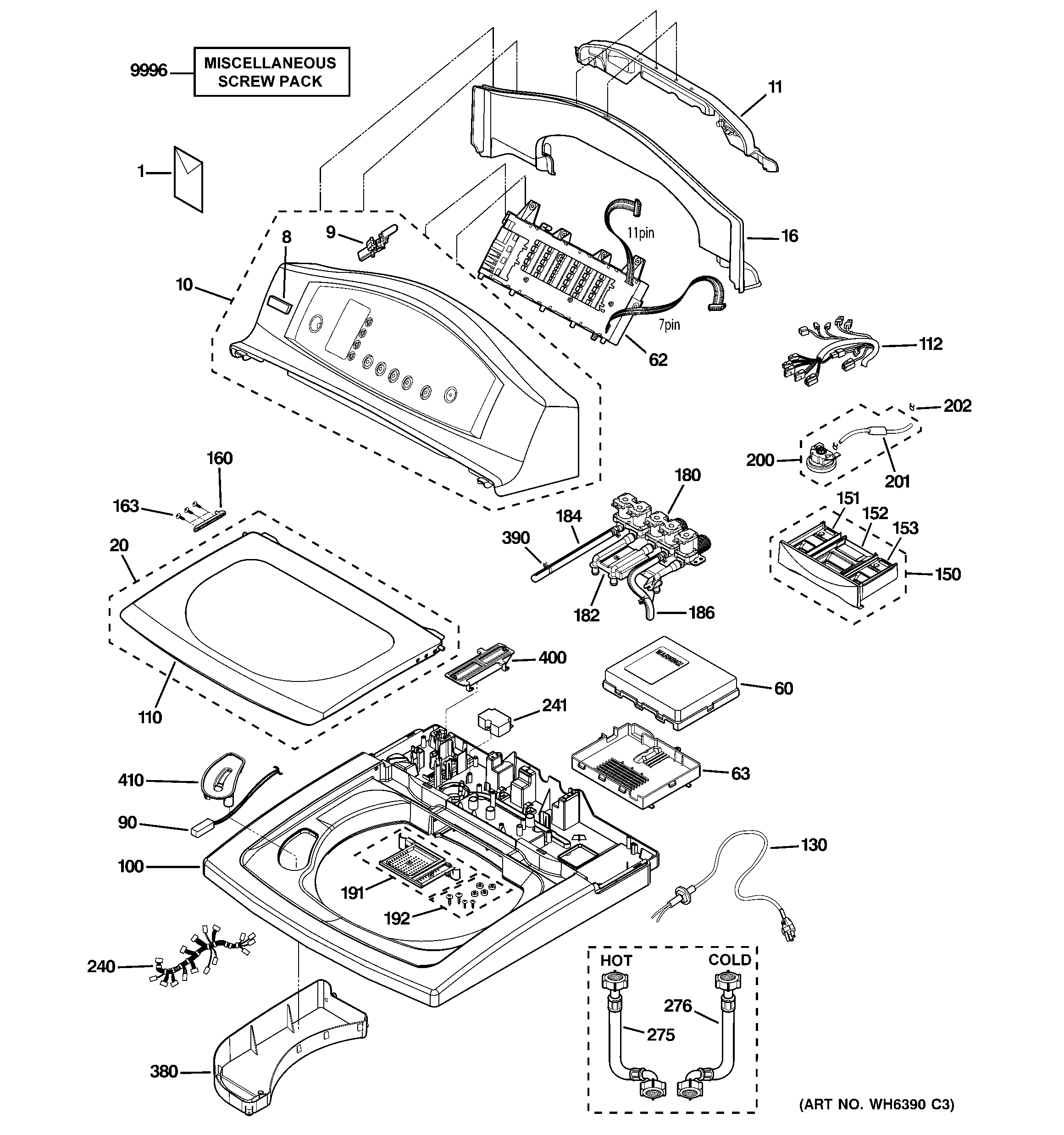 CONTROLS, BACKSPLASH & TOP PANEL