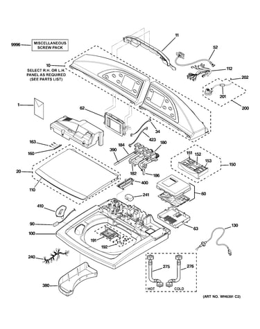 Controls, backsplash & top panel