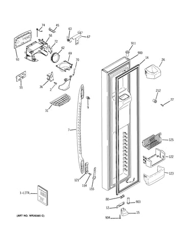 Freezer door