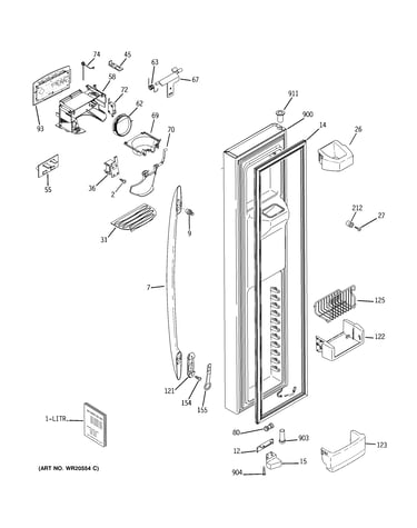 Freezer door