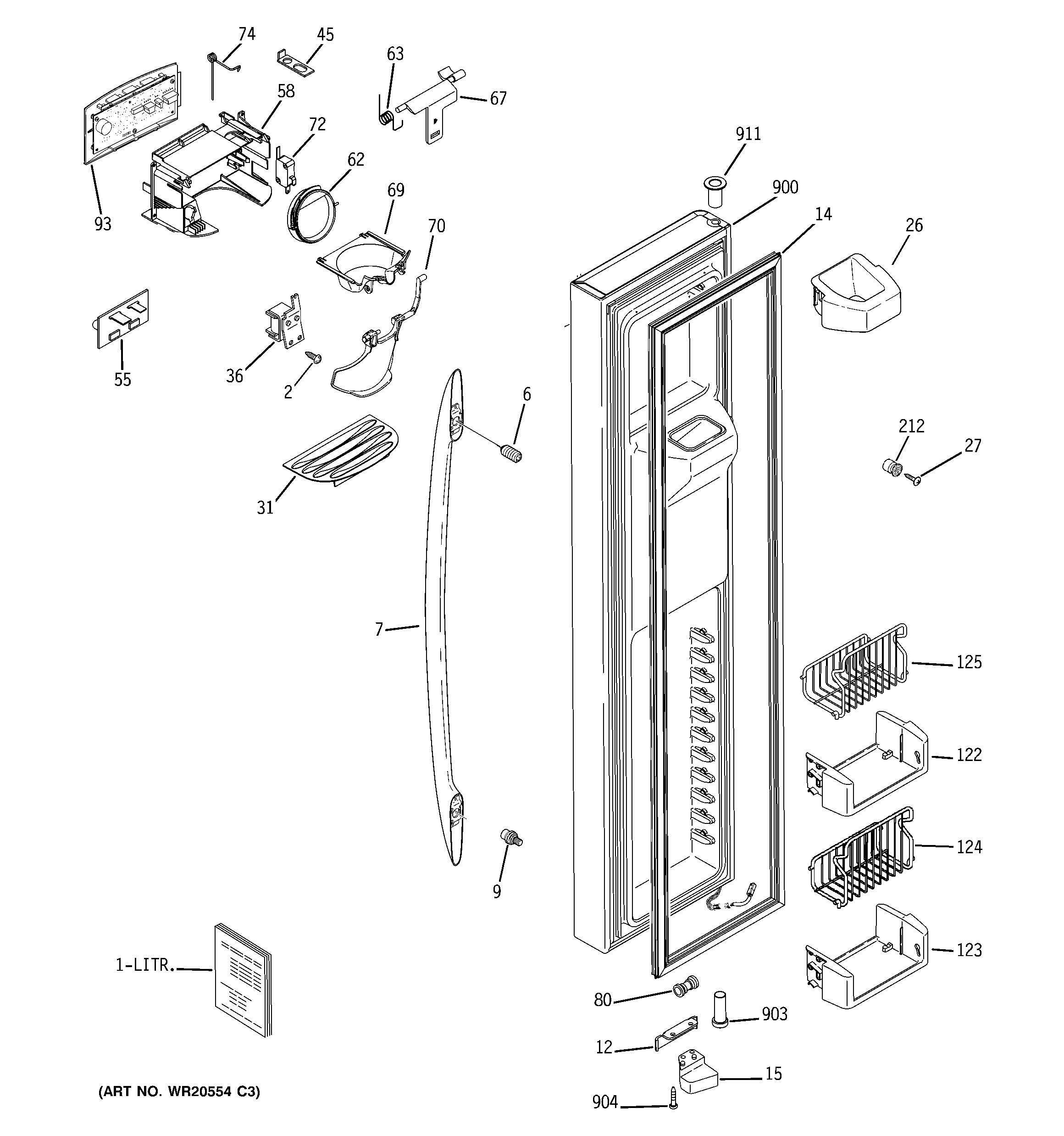 Freezer door