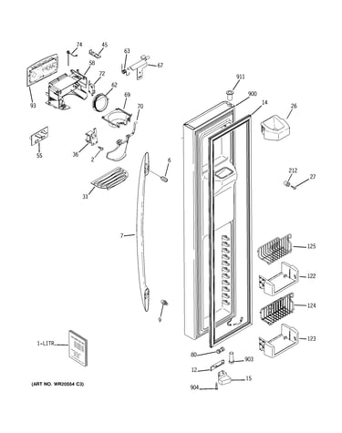 Freezer door