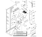 GE PSC25MGTBBB fresh food section diagram
