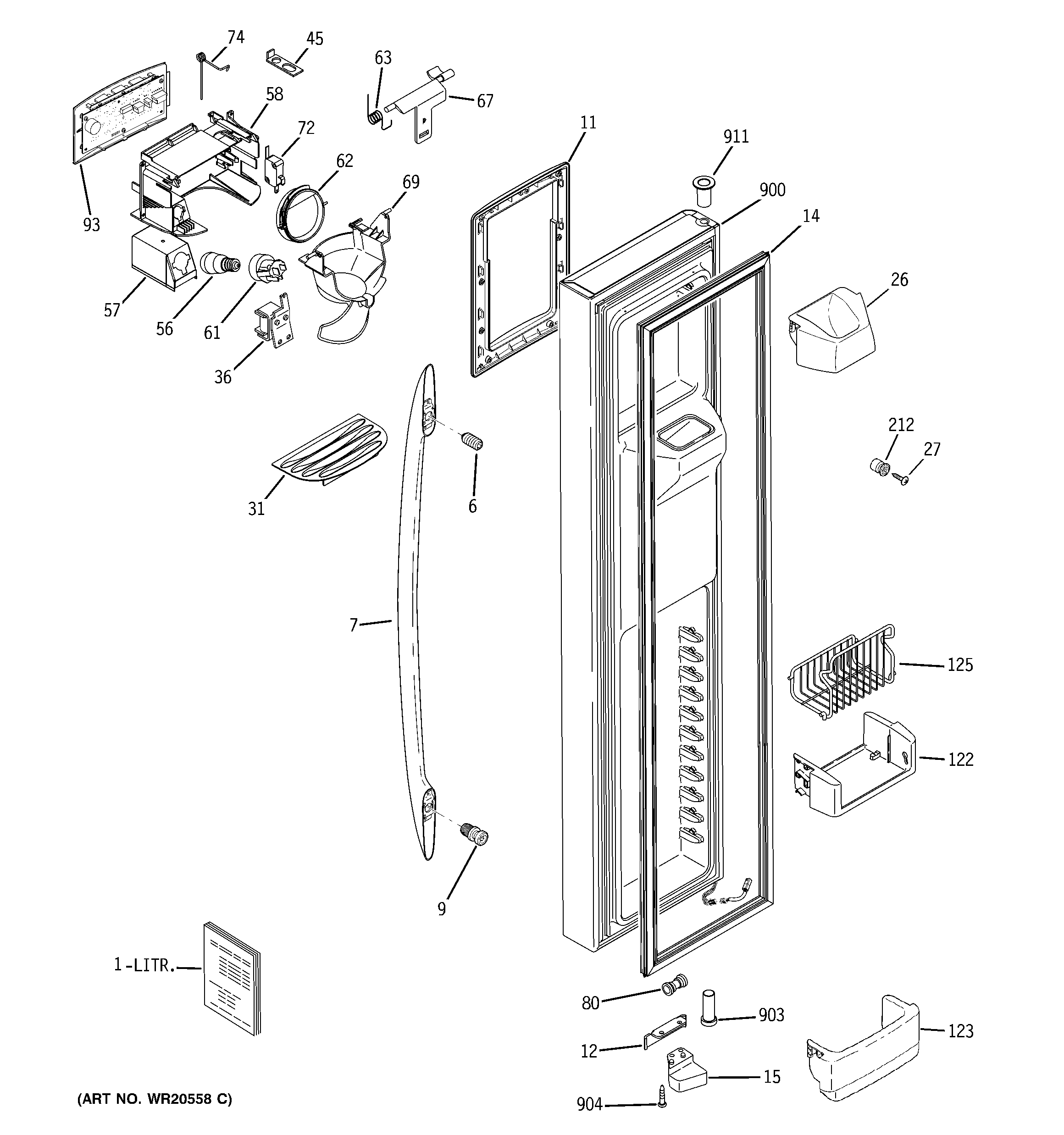 Freezer door