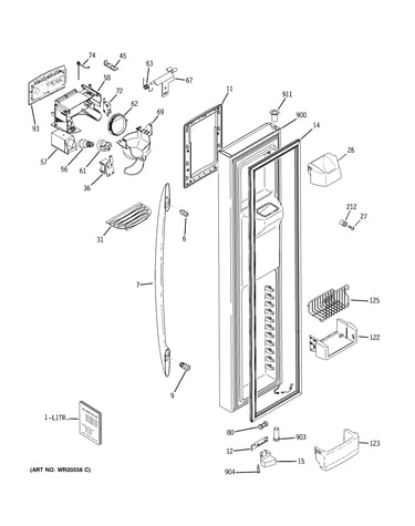 Freezer door