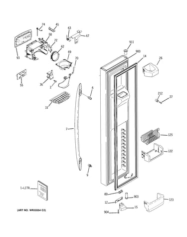 Freezer door