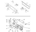 GE DLLLR33EJ1WW backsplash, blower & motor assembly diagram