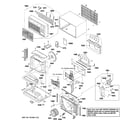 GE AJCH08ACBM2 cabinet & components diagram