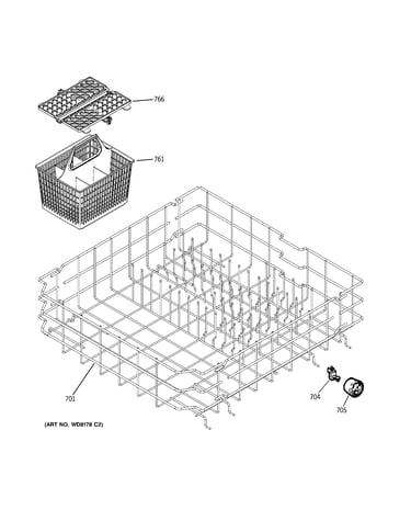 Lower rack assembly