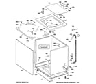 GE WBB2090G6WW cabinet, cover & front panel diagram