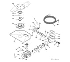 GE PDWT502P00II motor-pump mechanism diagram