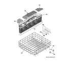 GE ZBD6920P00SS lower rack assembly diagram