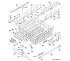 GE PDWF580P00SS upper rack assembly diagram