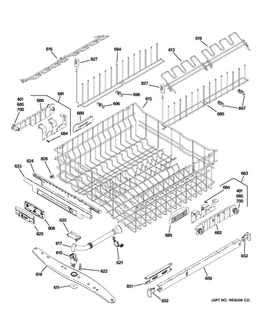 Upper rack assembly