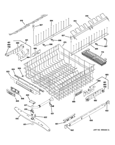 Upper rack assembly