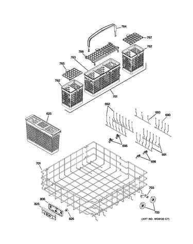 Lower rack assembly