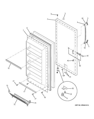 Freezer door