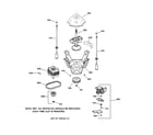 GE WISQ416FT8WW suspension, pump & drive components diagram