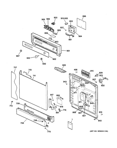 Escutcheon & door assembly