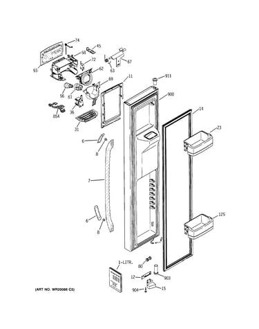 Freezer door