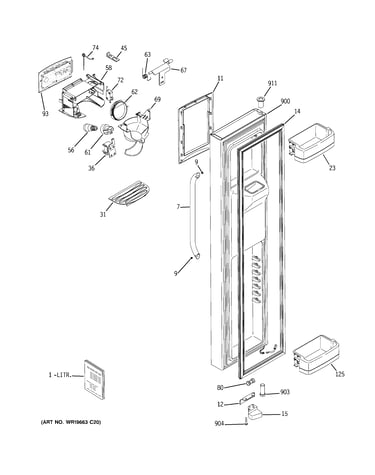 Freezer door