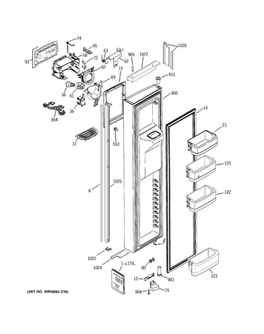 Freezer door