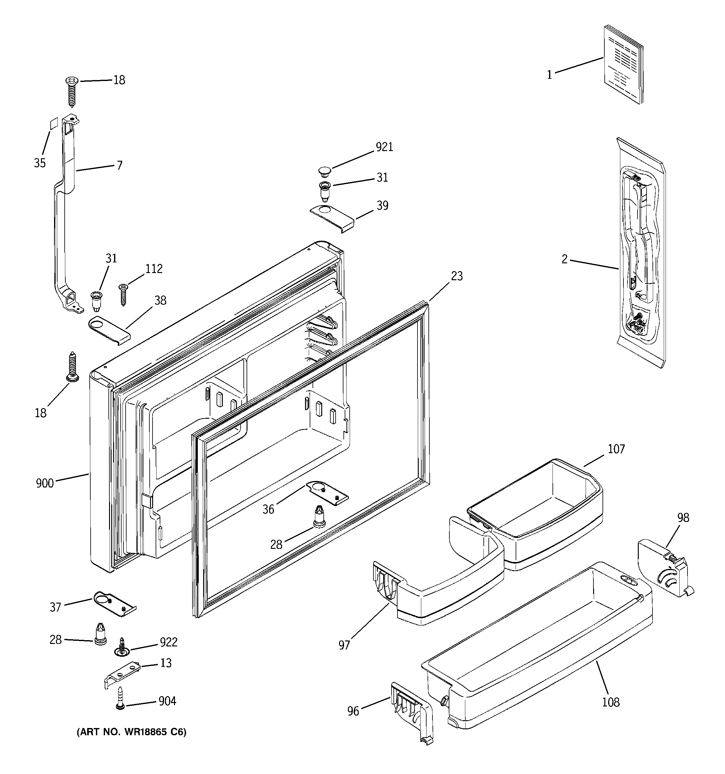 Freezer door