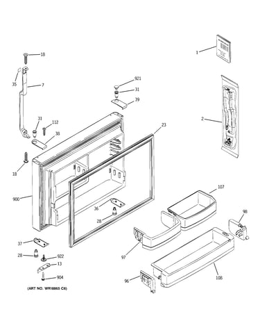 Freezer door