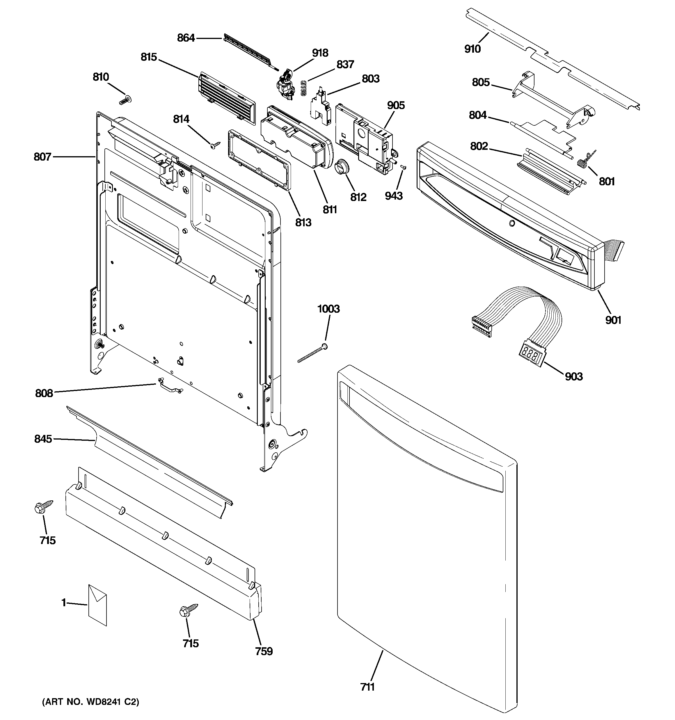 Escutcheon & door assembly