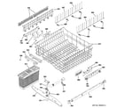 GE PDW7900P00WW upper rack assembly diagram