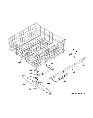 Upper rack assembly