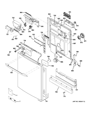 Escutcheon & door asssembly