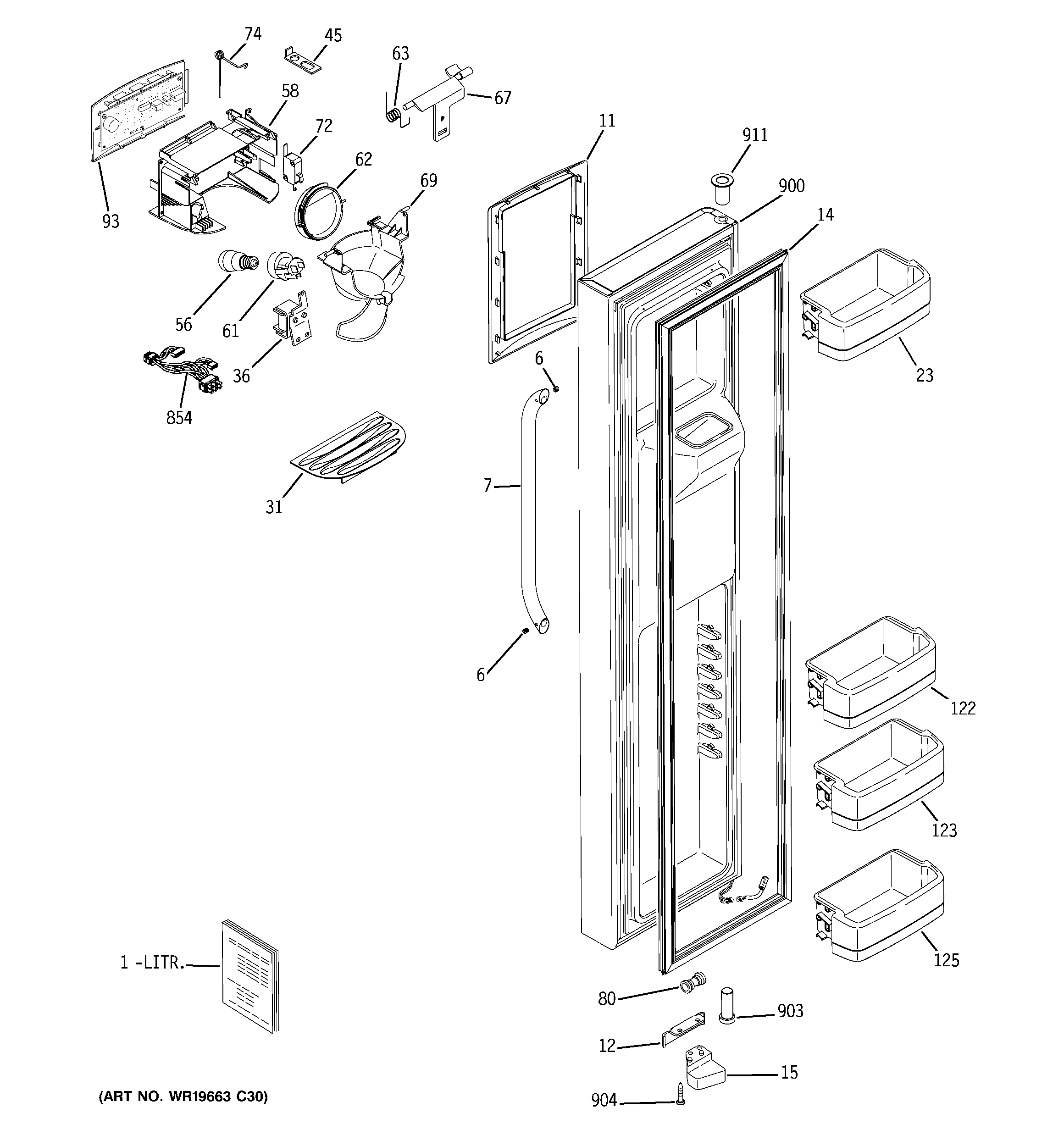 Freezer door