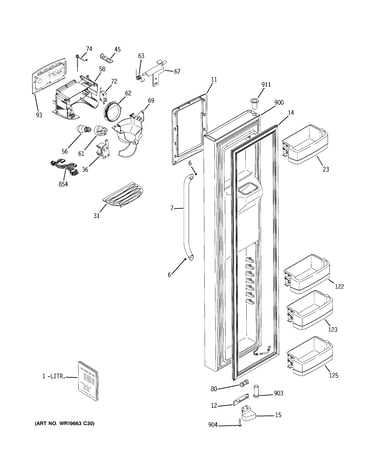 Freezer door