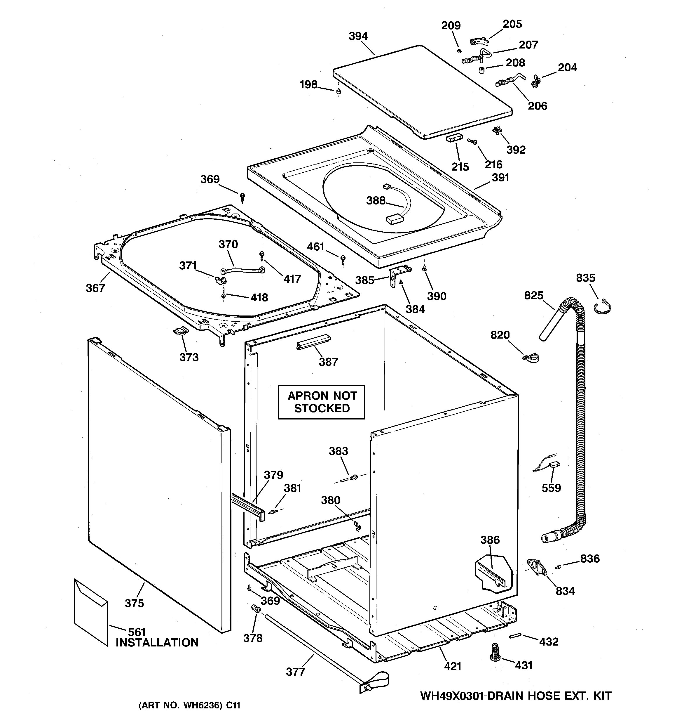 Cabinet, cover & front panel