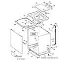 GE WMSE4190A0WW cabinet, cover & front panel diagram