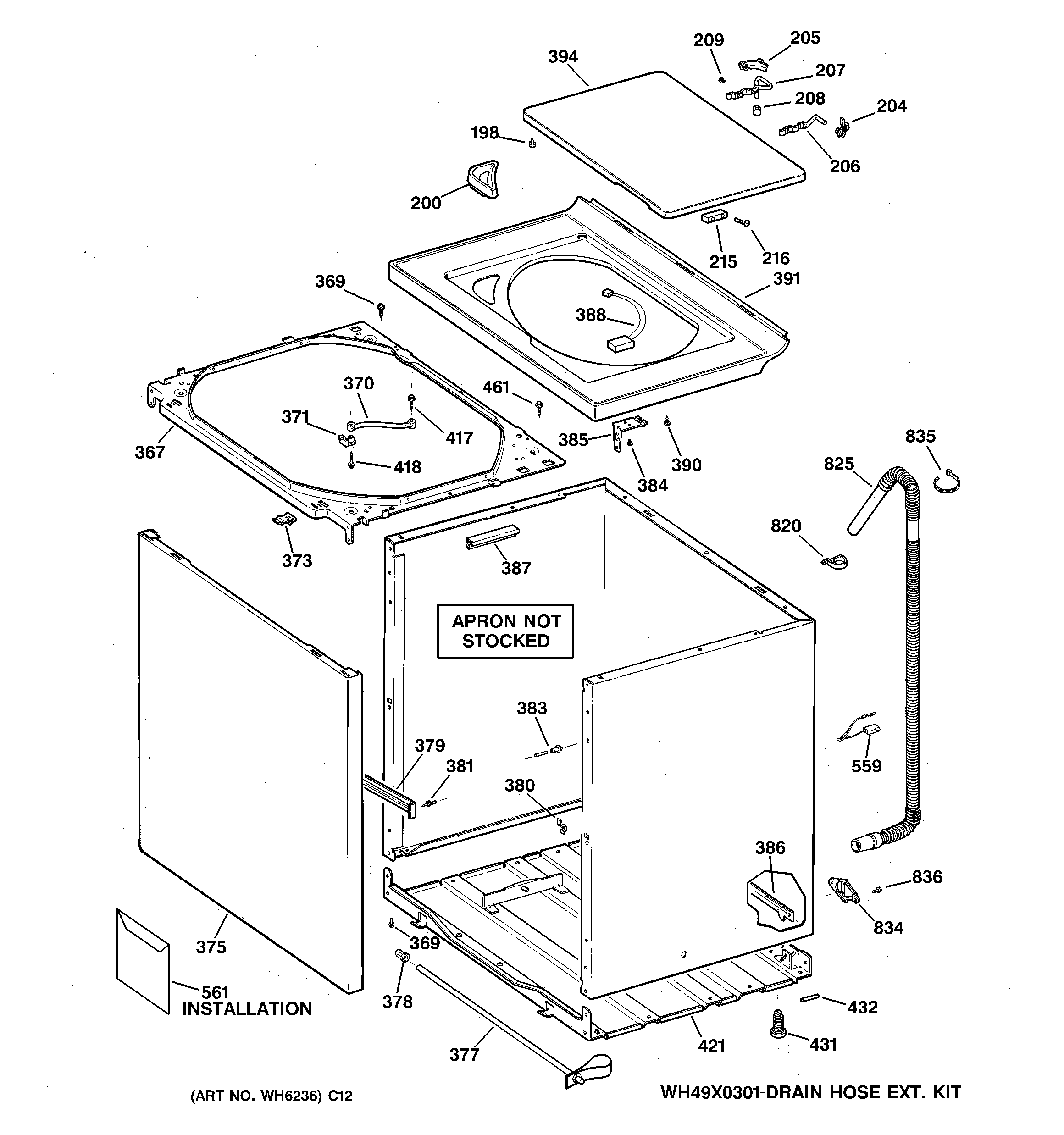 Cabinet, cover & front panel