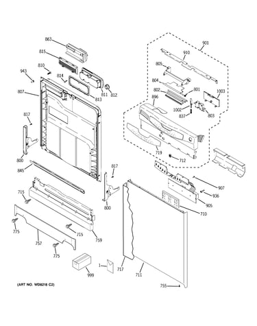 Escutcheon & door assembly