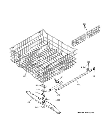 Upper rack assembly