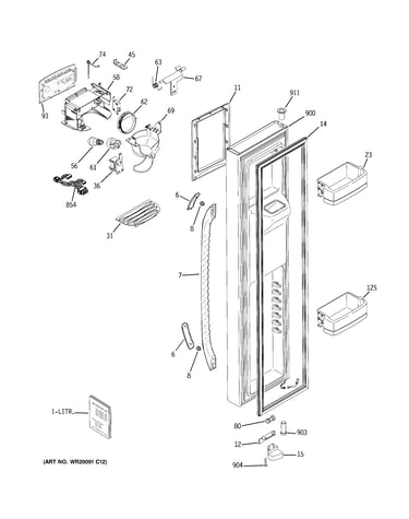 Freezer door