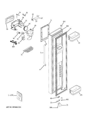 Freezer door