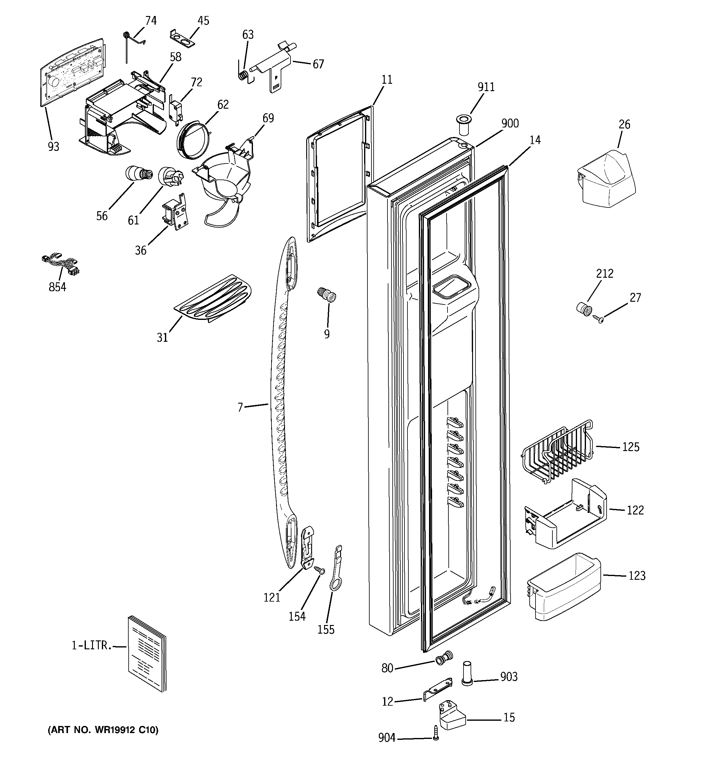 Freezer door