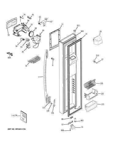 Freezer door