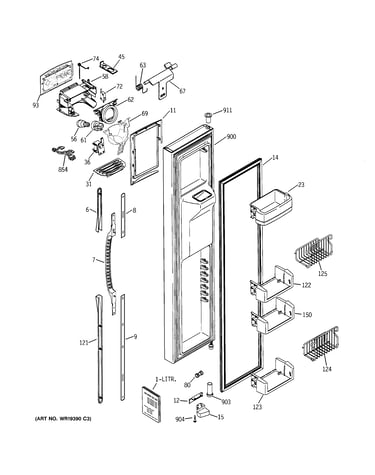 Freezer door