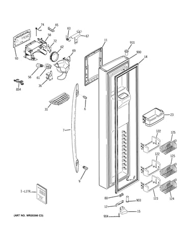 Freezer door